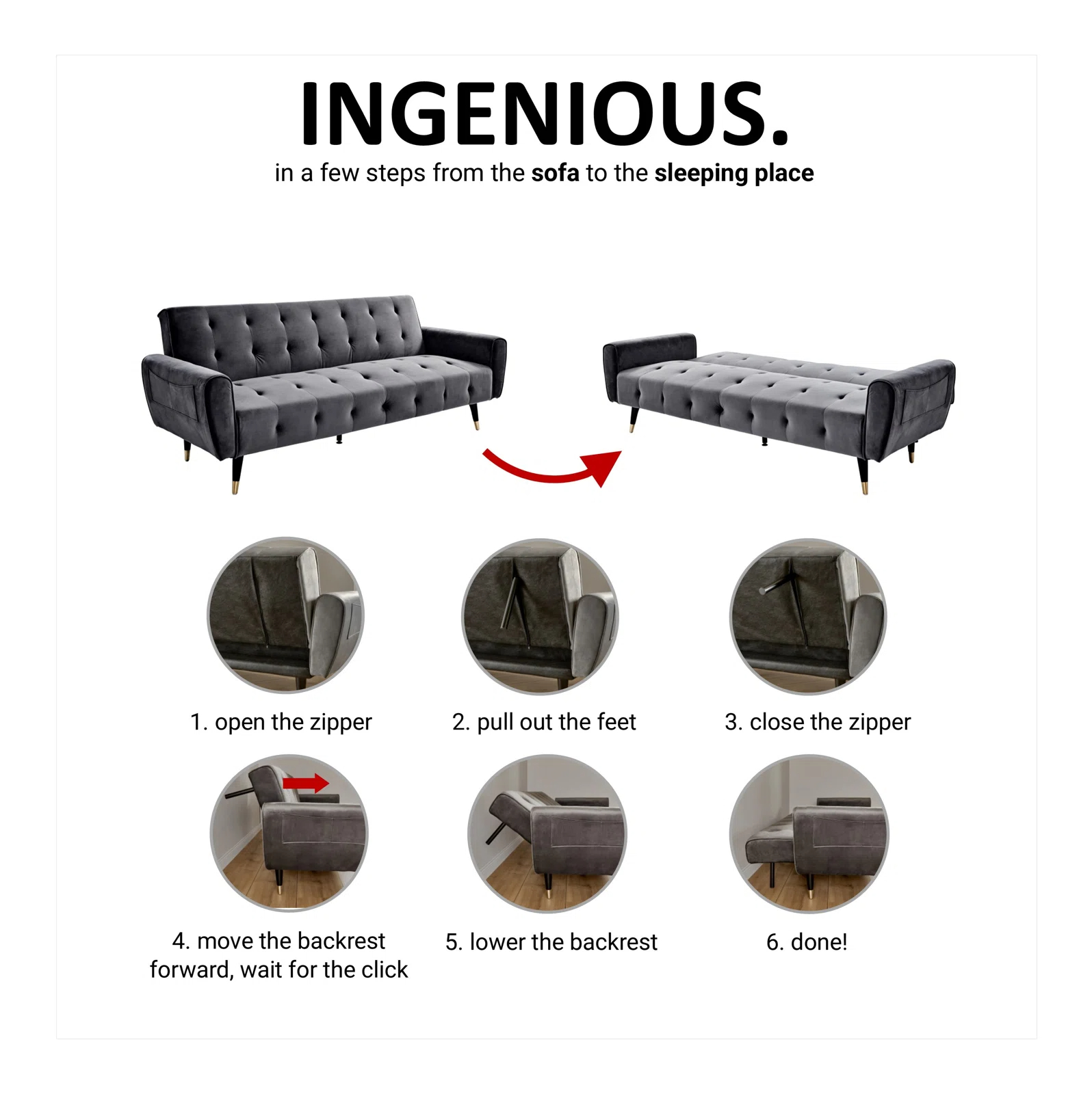 A sofa wrapped in flannel.