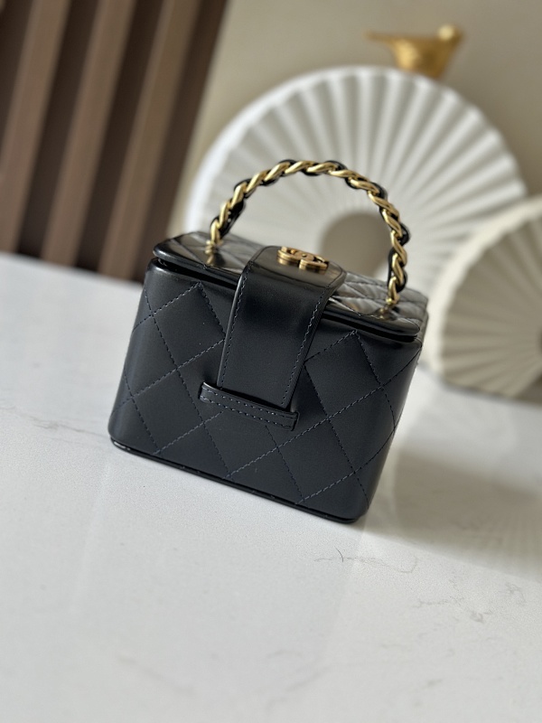 Chanel 2227 Black Patent Vanity Bag