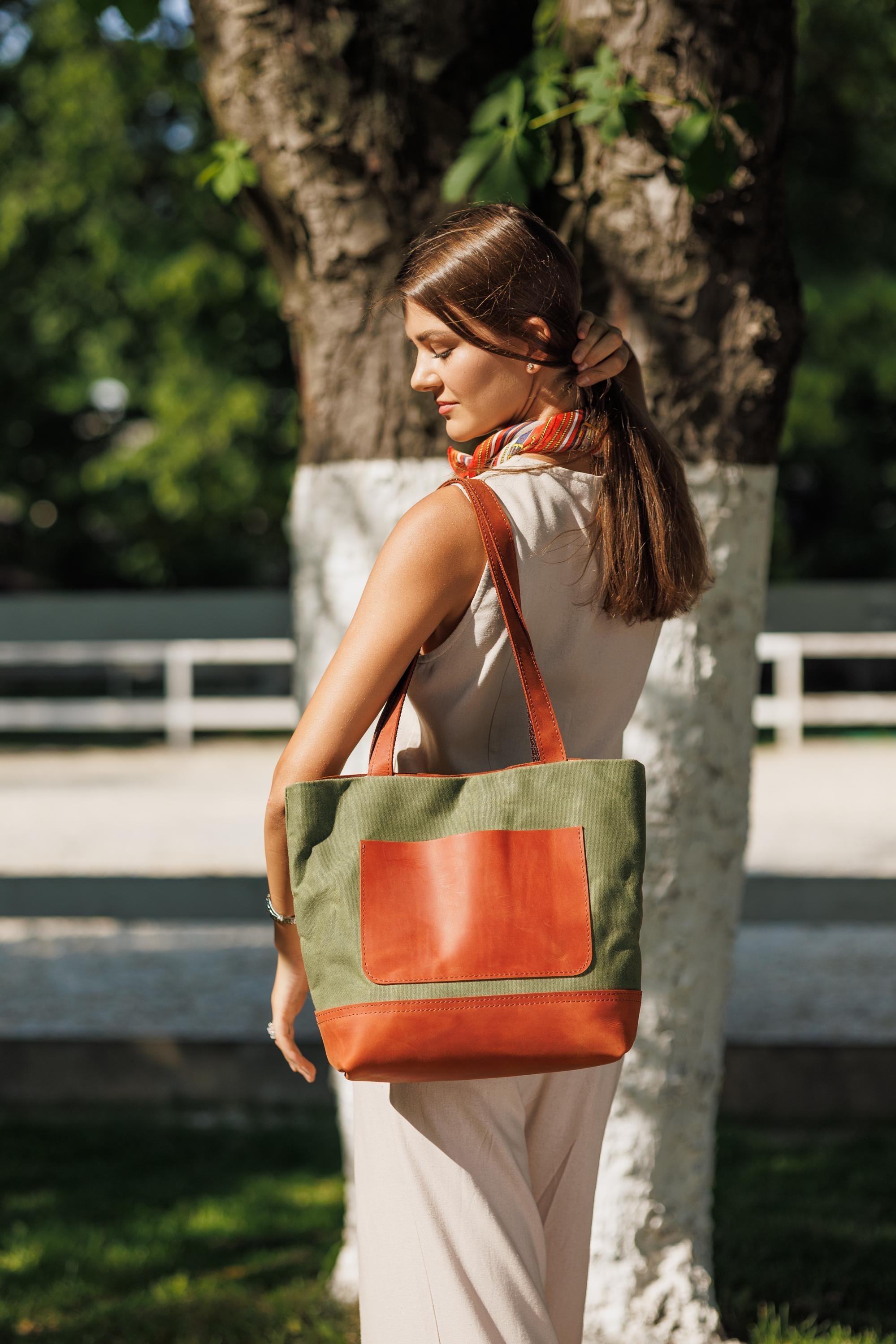 The Canvas & Leather Tote Bag