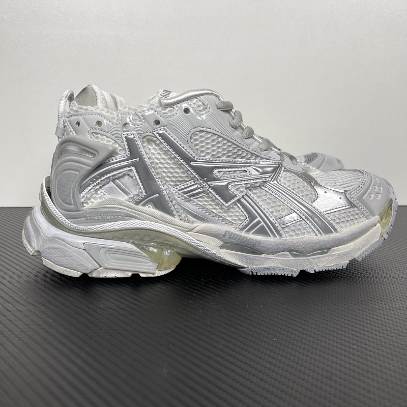 Balenciaga Runner 7 Silver White Sneakers