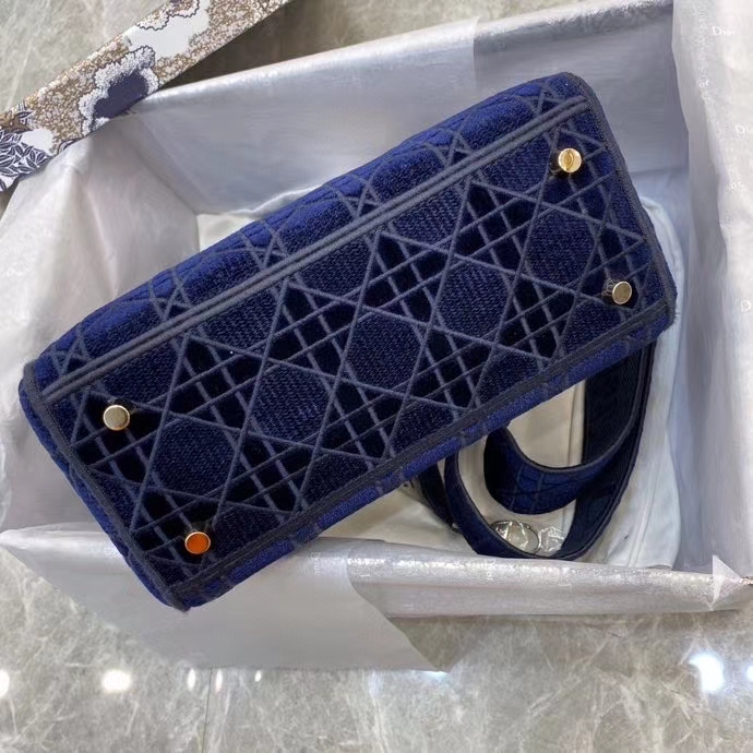 Dior Lady Mini Navy Bag