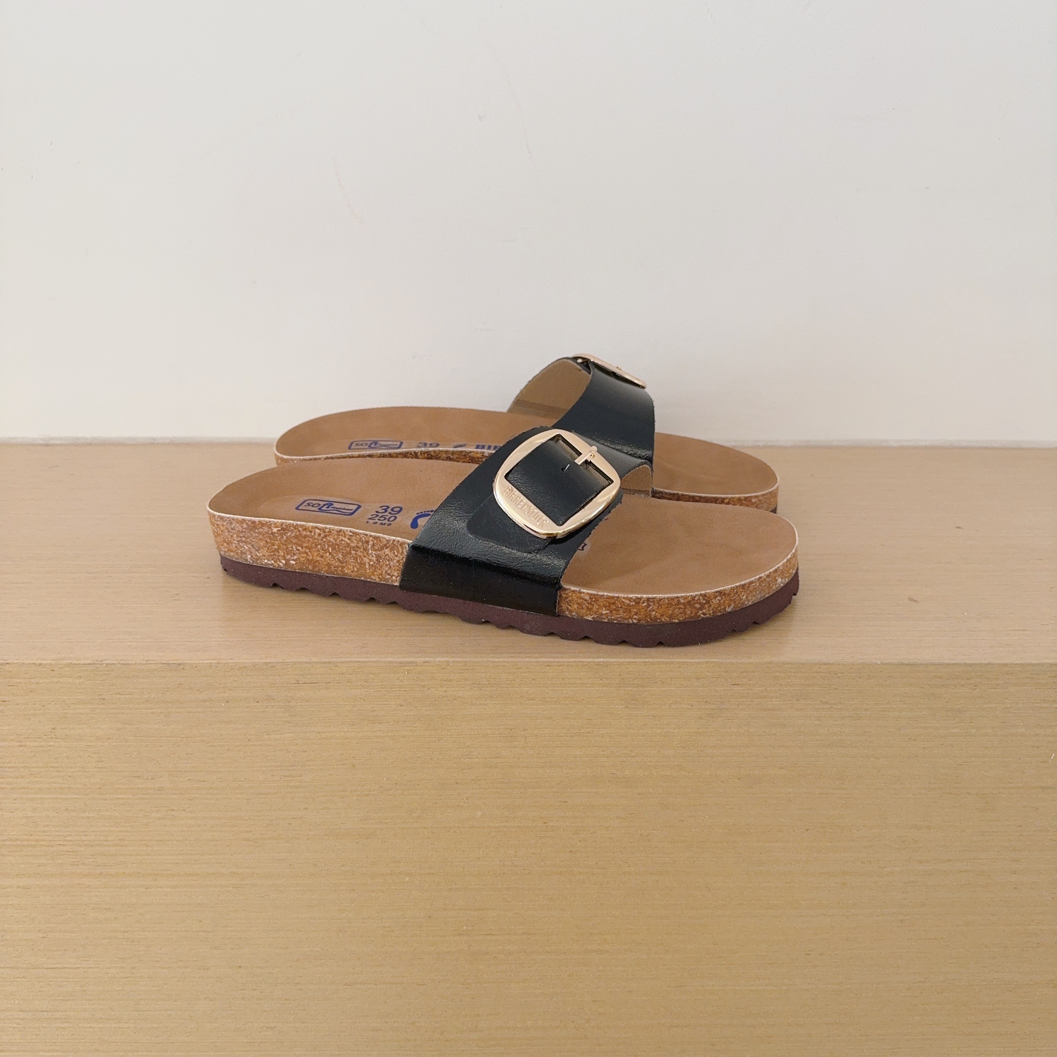 Birken-Style Big-Buckle Sandals