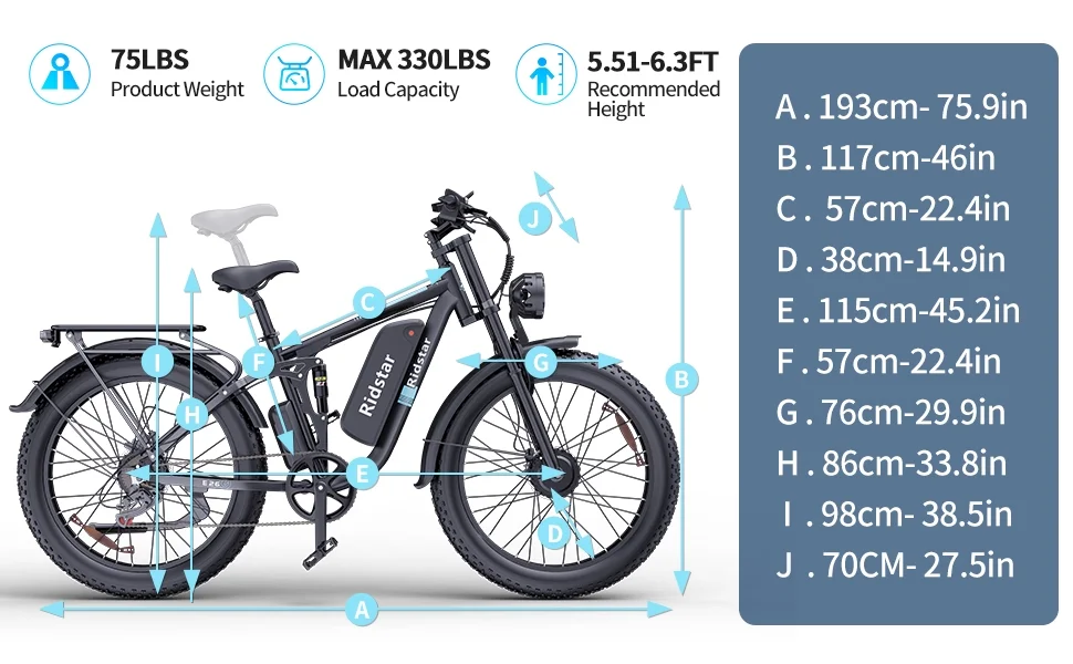 26in Dual Motor Electric Mountain Bike, 3000W Peak, 48V 23Ah