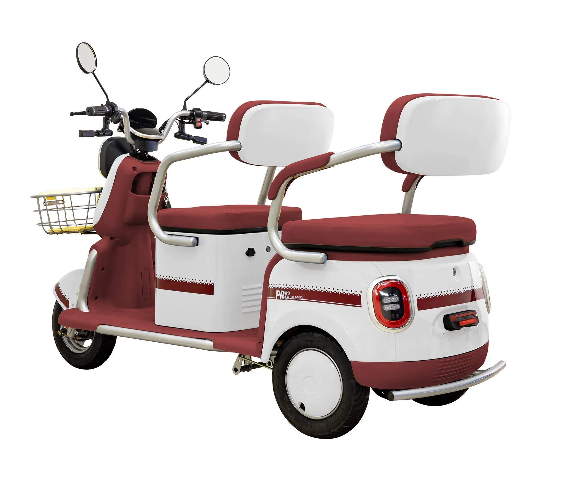 Massimo MGC Two-Seat 3-Wheel Electric Cart, Blue