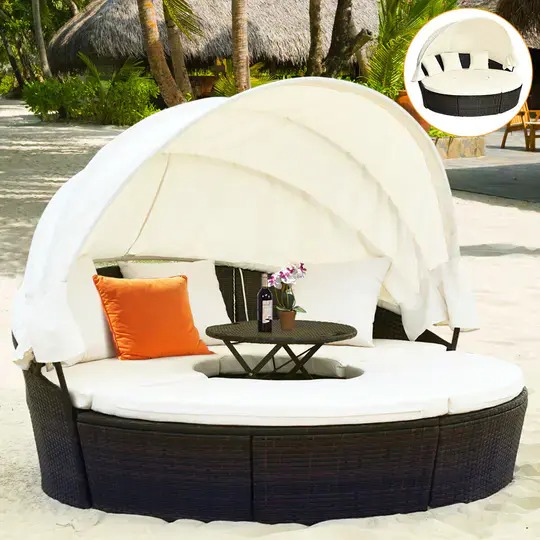 Costway Patio Rattan Daybed