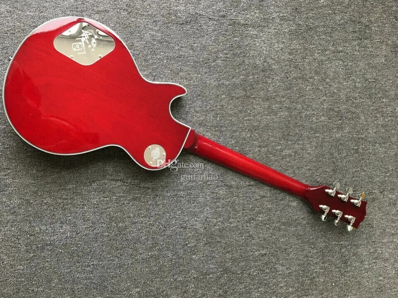Handcrafted Electric Guitar Featuring 3 Picks& Unique Tiger Flame Top 6 strings