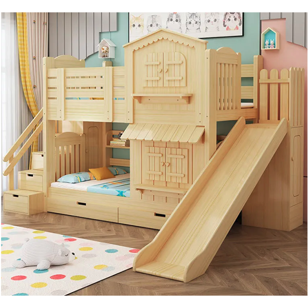 Children's Bunk Bed Mother-Child Bed Girl Bunk Bed with