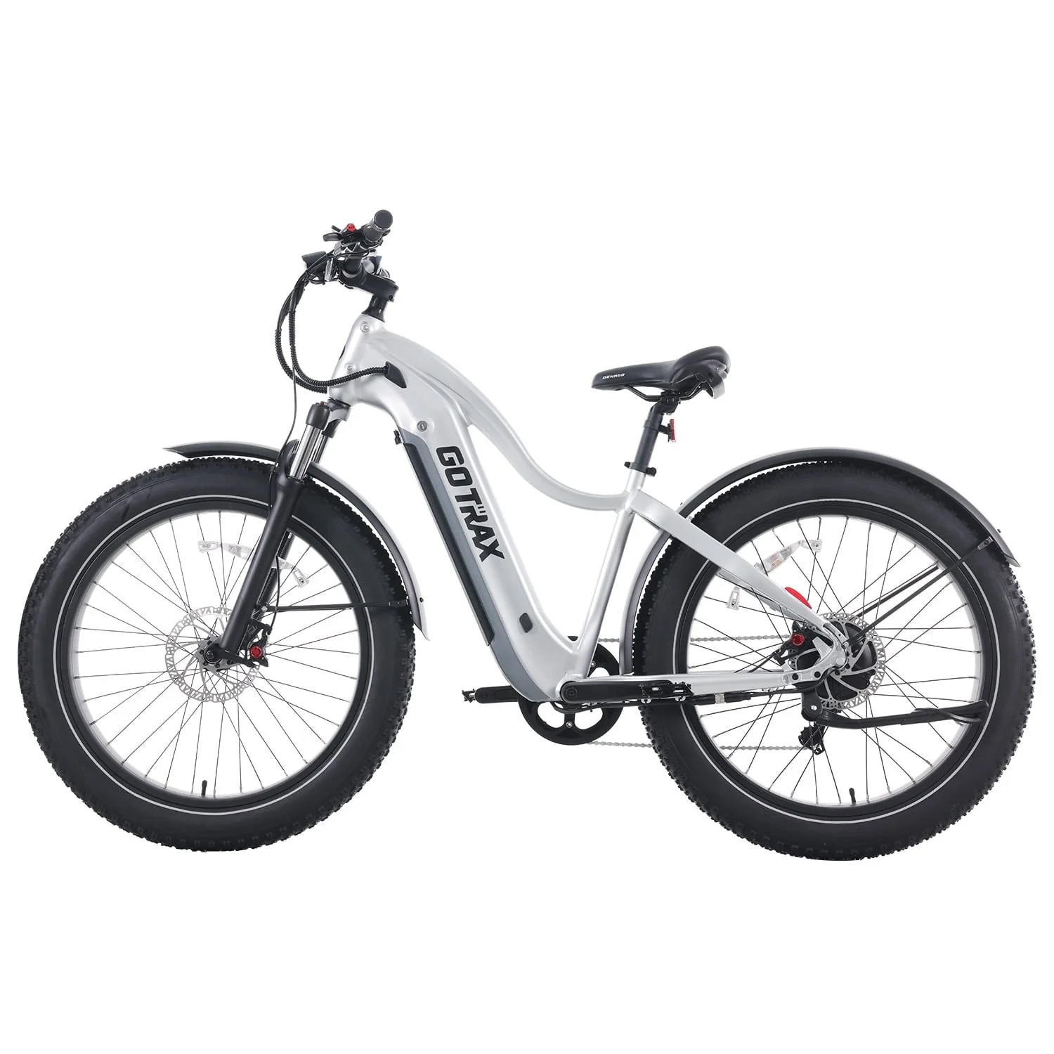 GOTRAX Tundra 26in Fat Tire Electric Bike, 750W, Silver