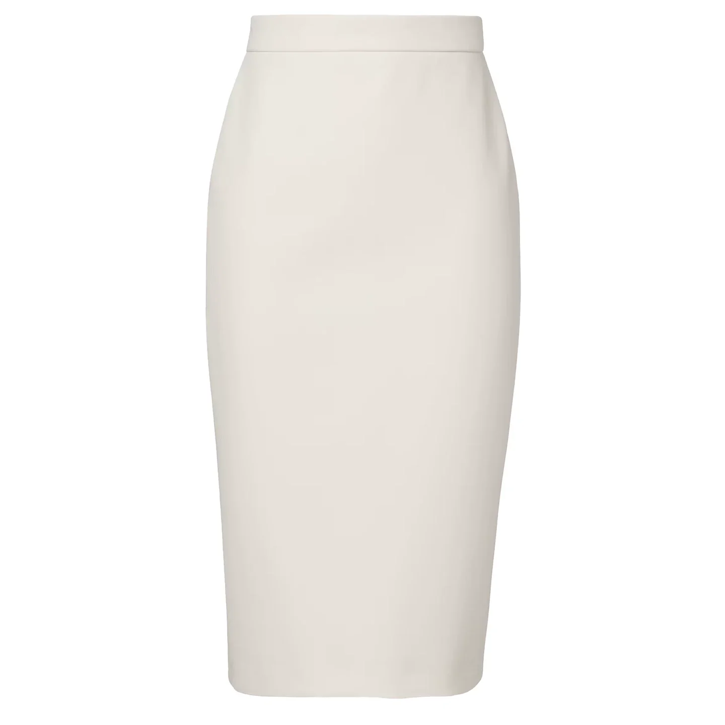 White knee-length pencil skirt