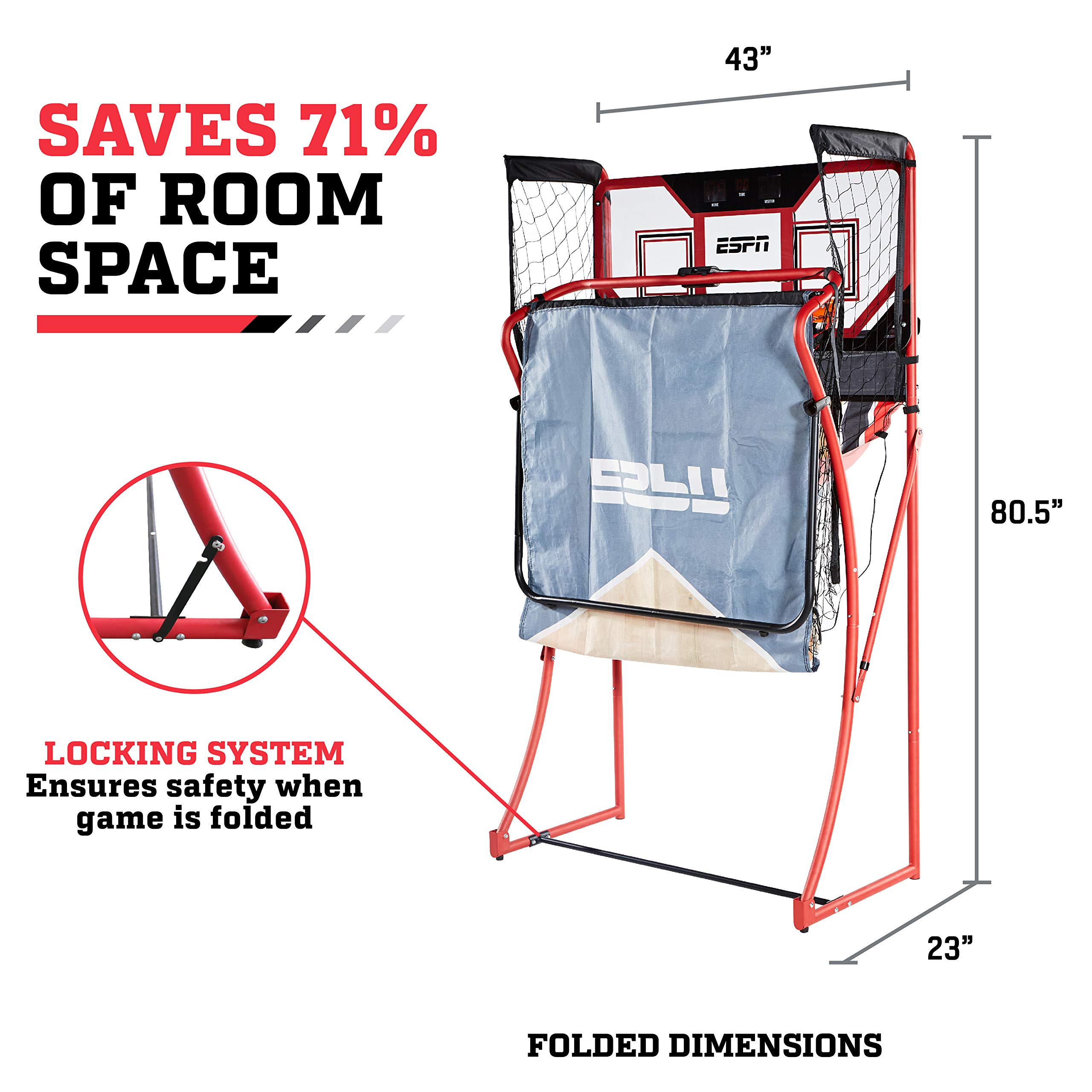2 Player Space Saving Arcade Basketball