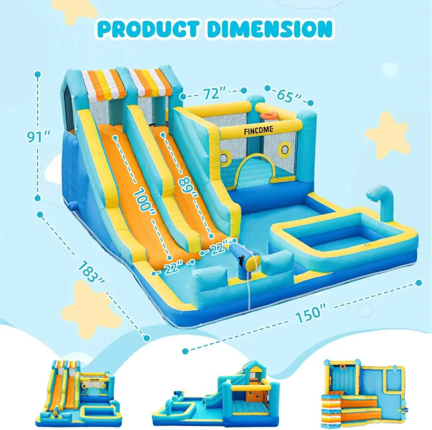 💧 The perfect backyard water park for exciting summer adventures.