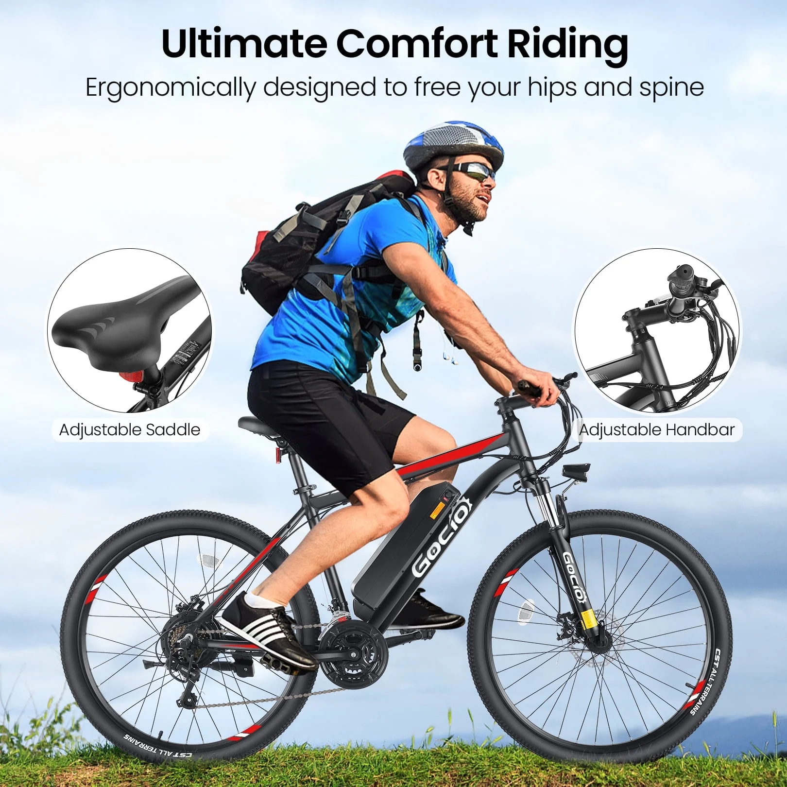 Gocio 26in Electric Mountain Bike, 350W, 36V 374.4Wh