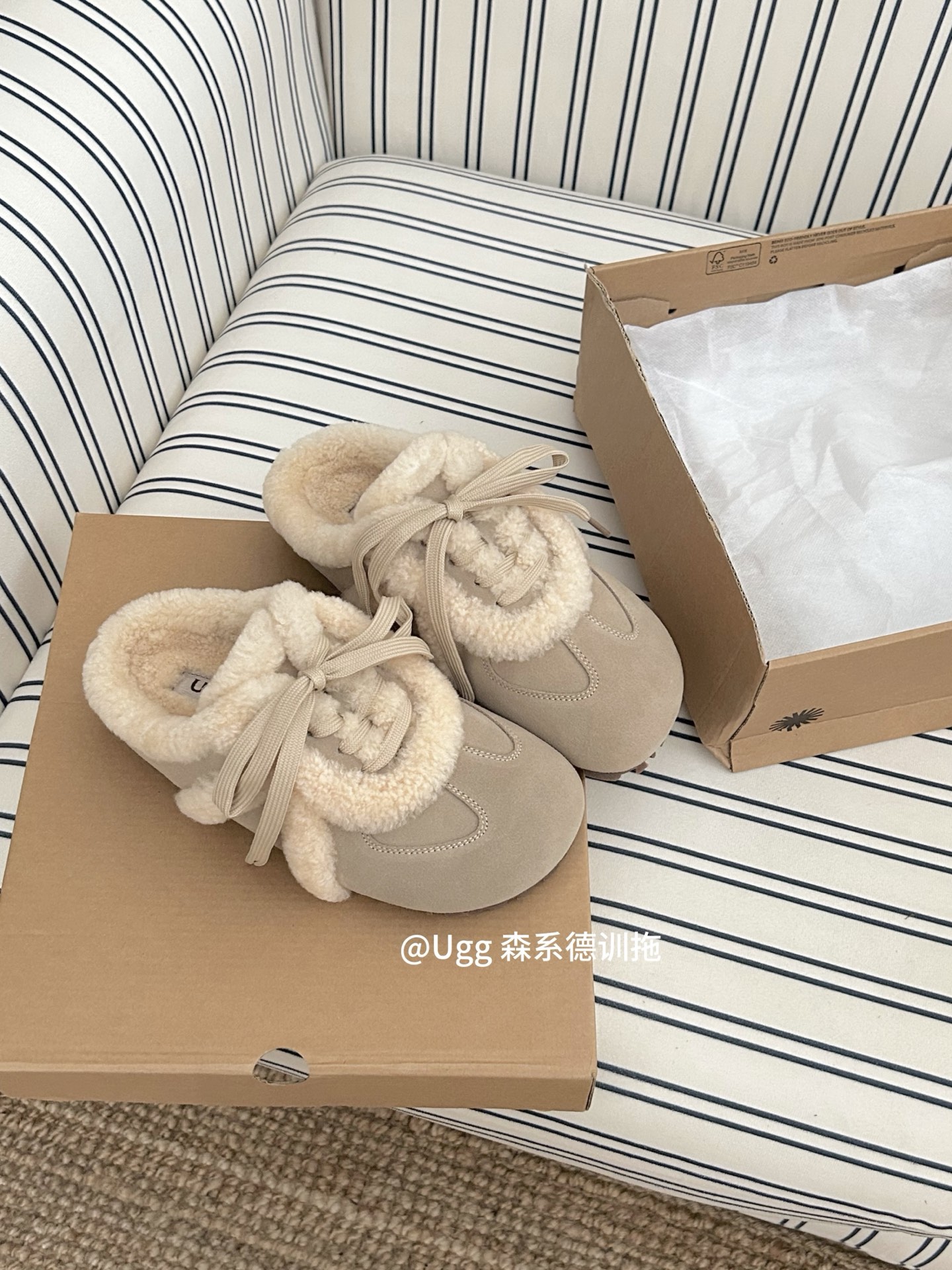 UGG Forest Series Training Fur Soft Plush Casual Slippers Retro Fashion shoes