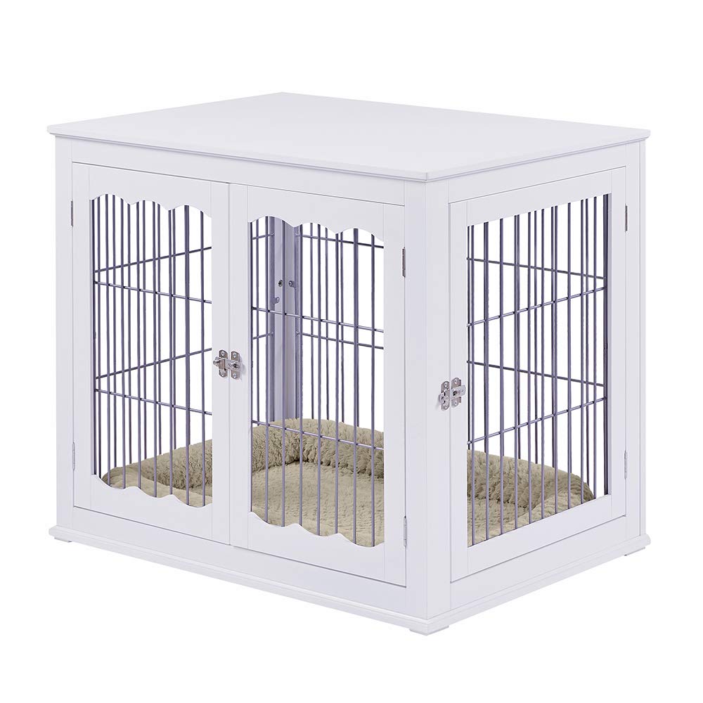 Furniture Style Dog Crate End Table with Cushion