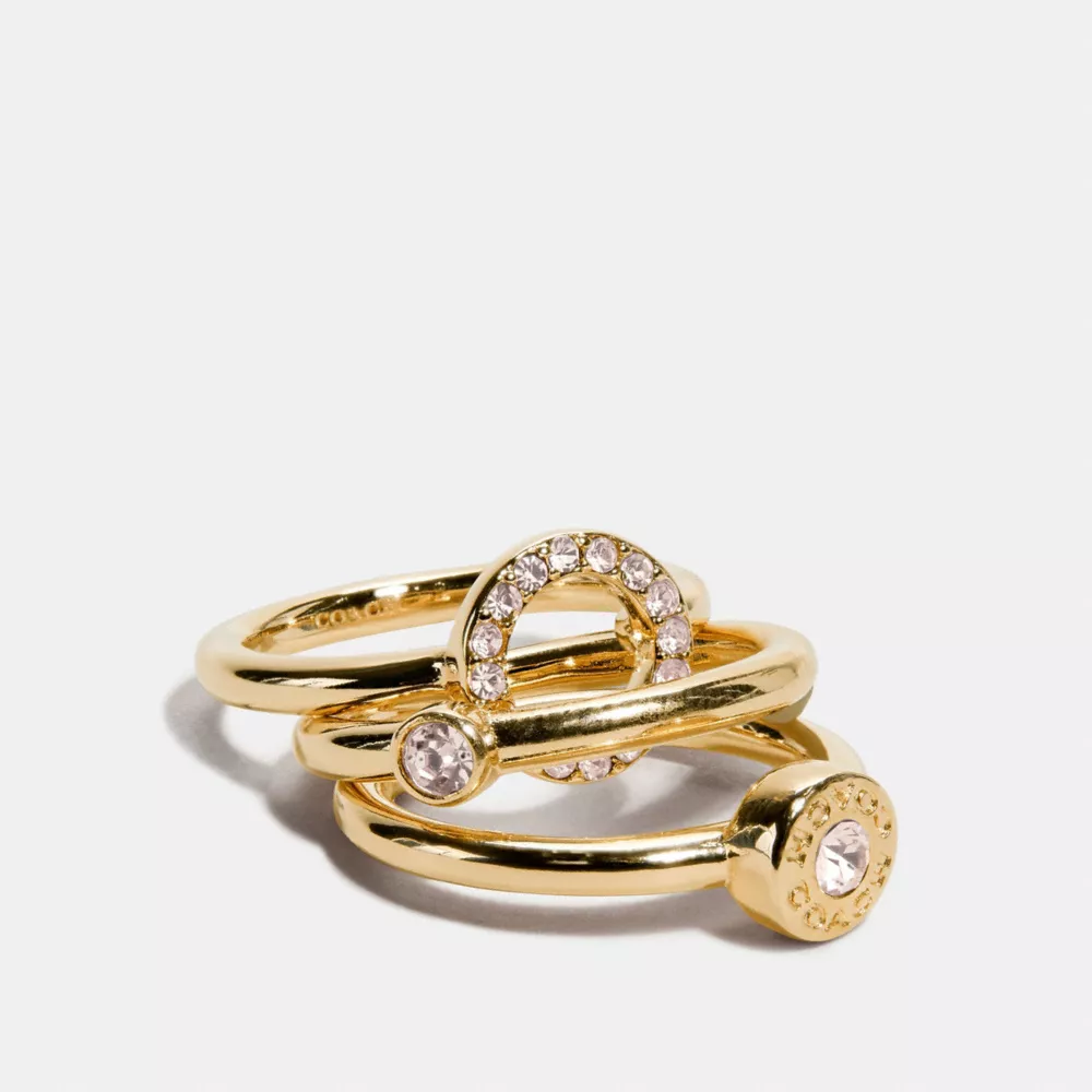 COAthtCH Open Circle Halo Ring Set