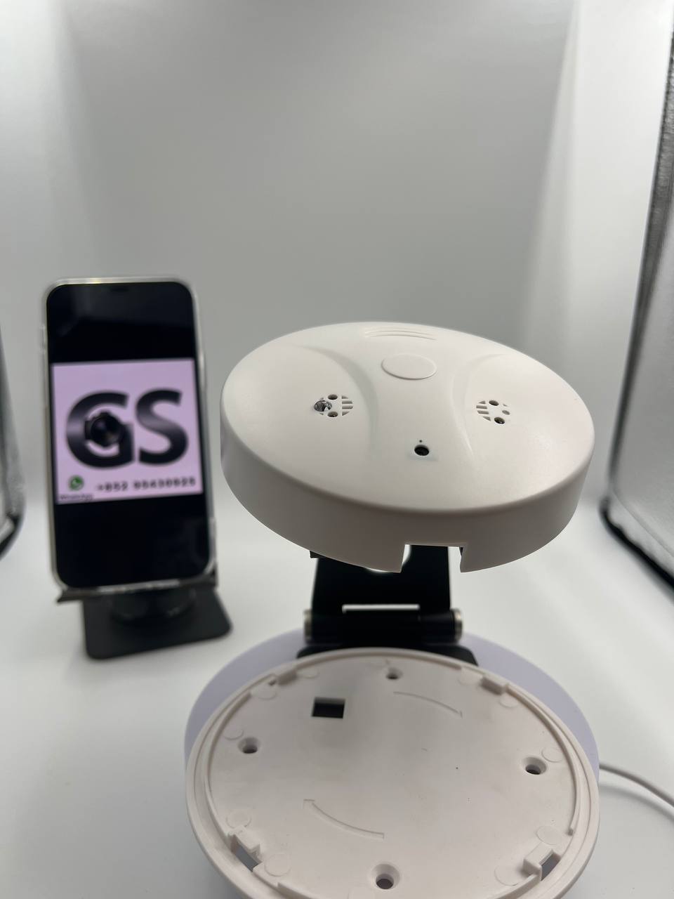 God of Secrets—HD WIFI Nanny Cam Dummy Smoke Detector with IR Night Vision and 6 Months Battery Life