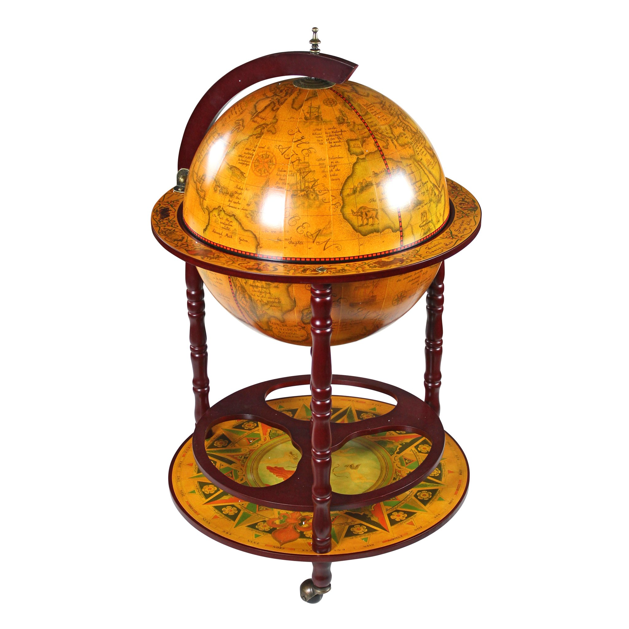 Design Toscano Sixteenth-Century Italian Replica Globe Bar Cart