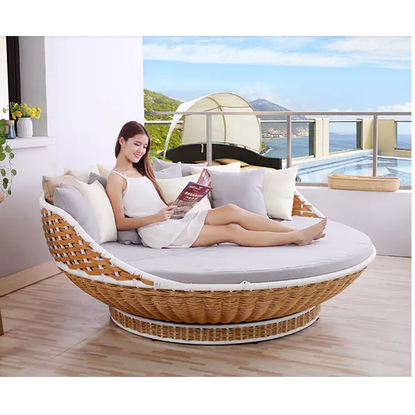 Outdoor rattan hammock round swing rattan chair bird's nest