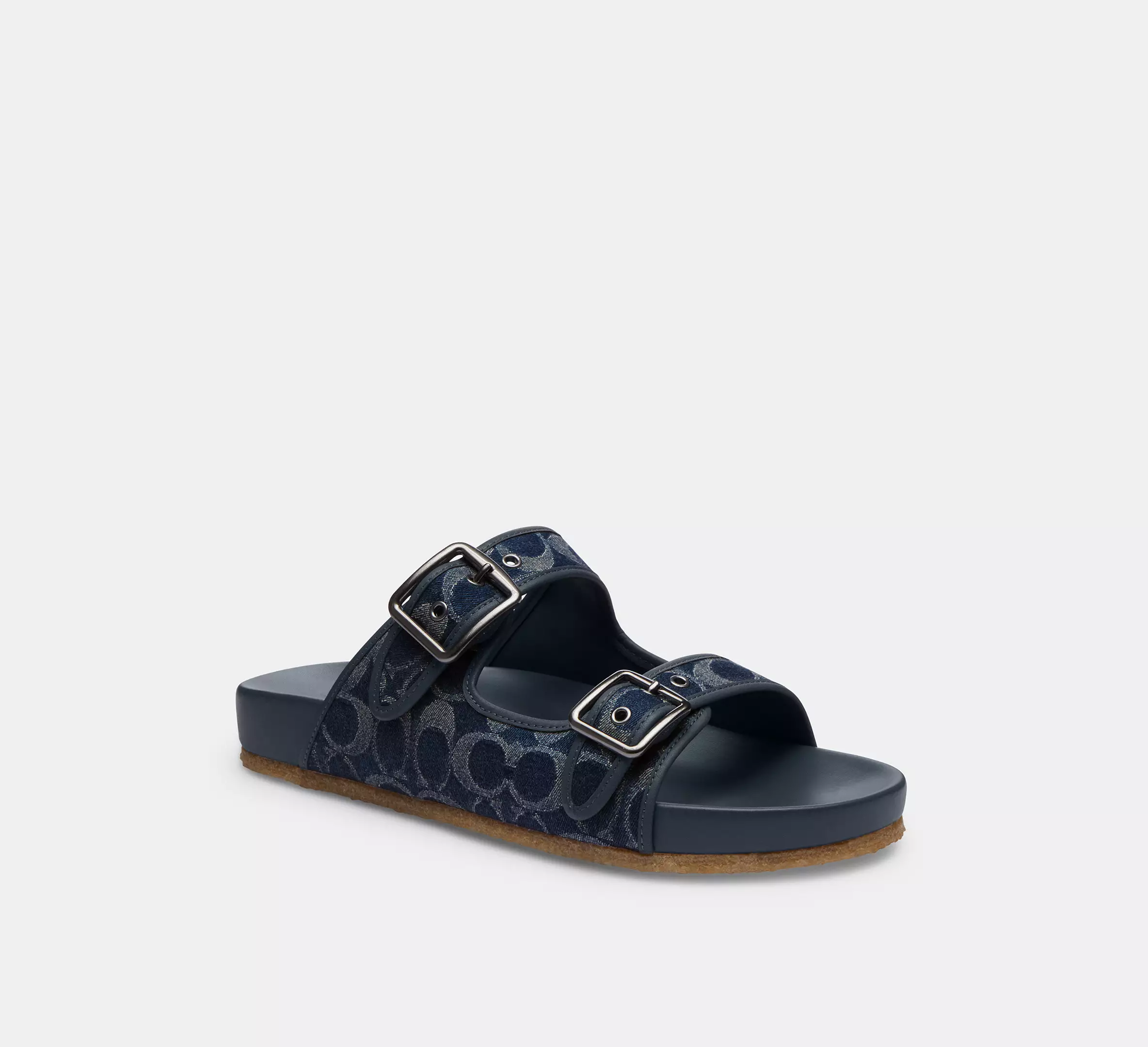 COAthtCH Buckle Strap Sandal In Signature Denim