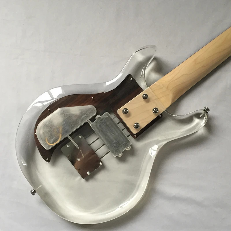High Quality 4-String And ArmStrong Electric Bass Guitar Acrylic Transparent