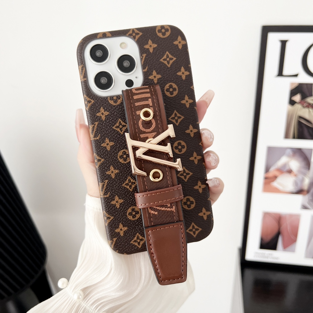 Louis Vuitton Classic Monogram Wrist Strap Luxury Phone Case