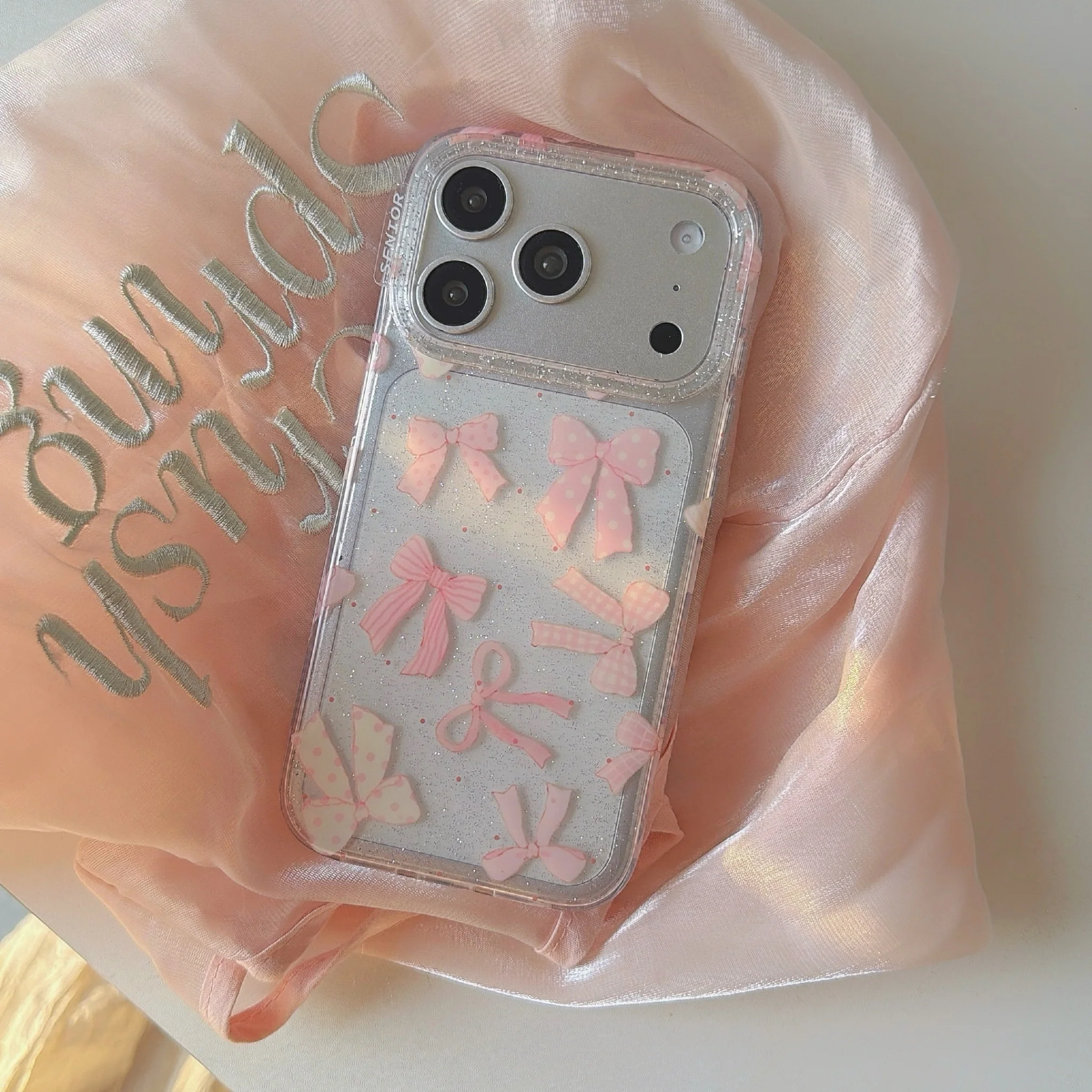 iPhone 17 Protective Case Glitter - back view