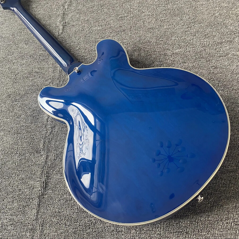 Electric Guitar Flag, Double F-holes, Hollow Body, Chrome Alloy Hardware, 6 strings