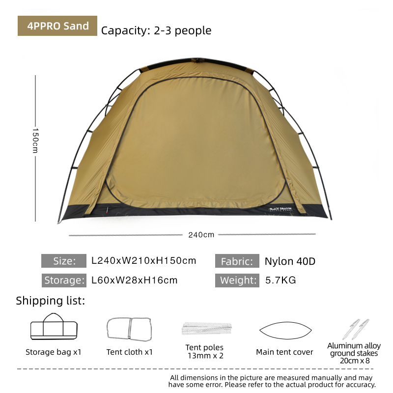 BLACK DRAGON 4Ppro Nylon Version Tent