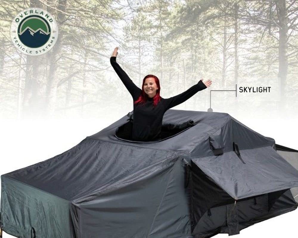 Nomadic 2 Extended Roof Top Tent - Dark Gray Base with Green