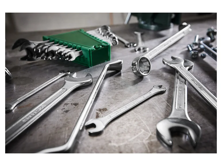 PARKSIDE® Set de clés plates, polygonales ou mixtes, 8 pièces