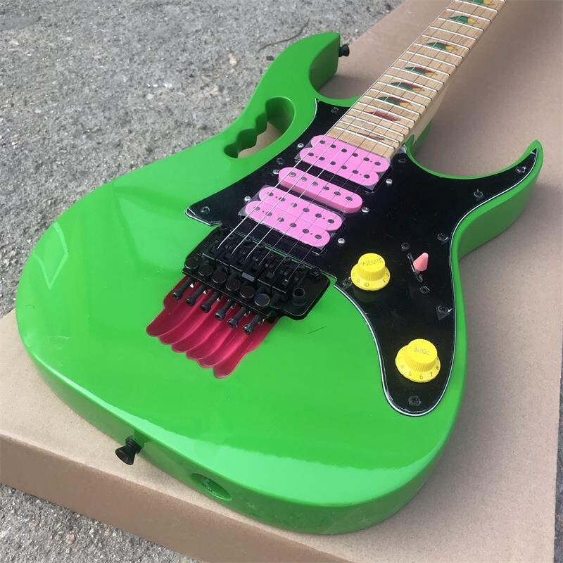 Hot Sale Guitar New Green 6-String Electric Guitar Pink Pickups Free Shipping