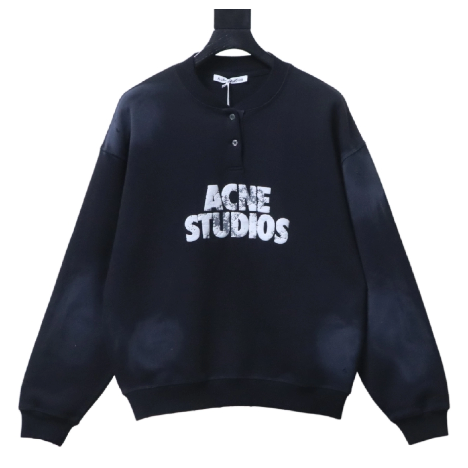 Acne Studios Distressed Hoodie Black