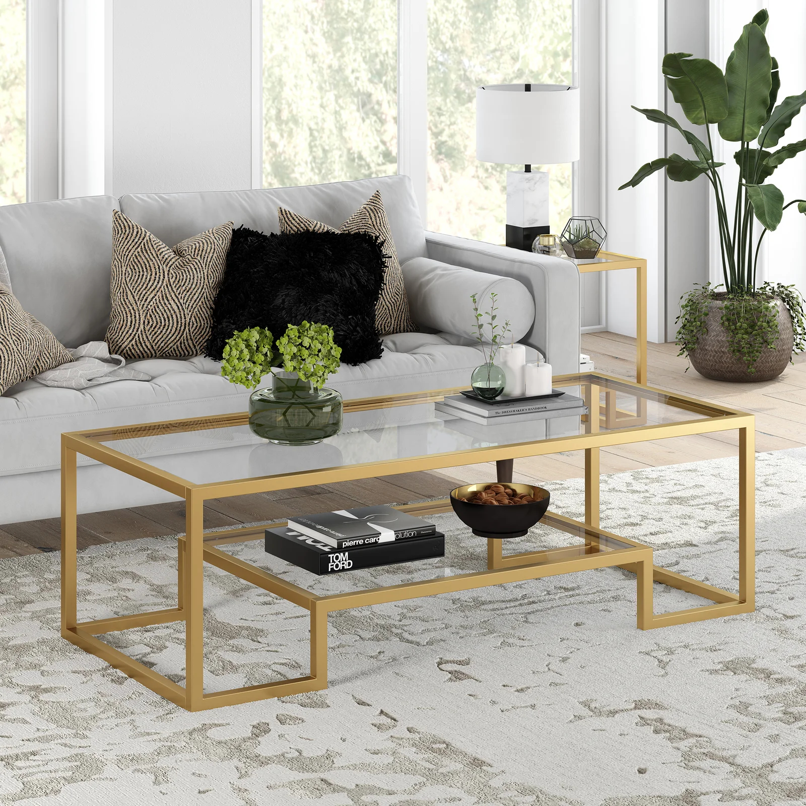 Shumake Frame Coffee Table with Storage