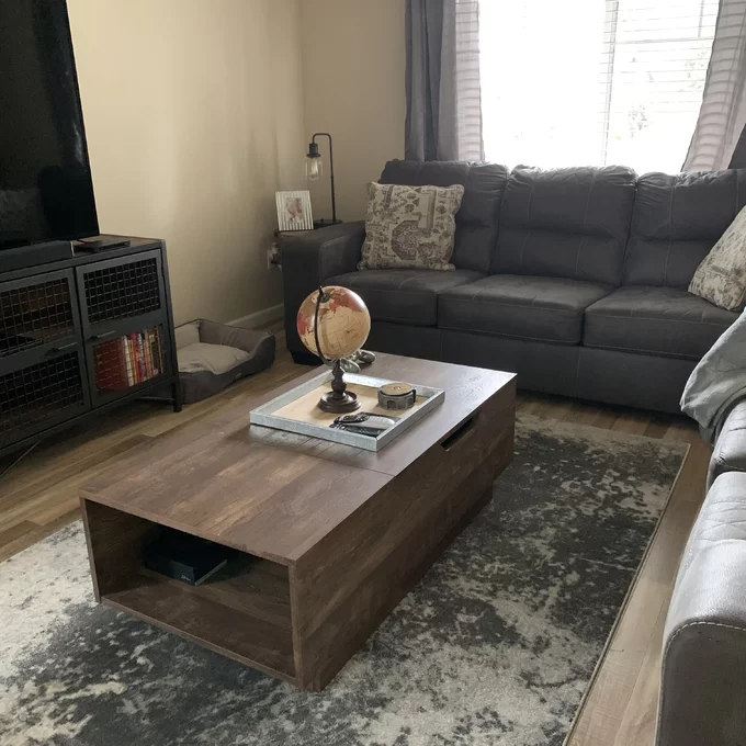 Kianna Lift Top Block Coffee Table with Storage