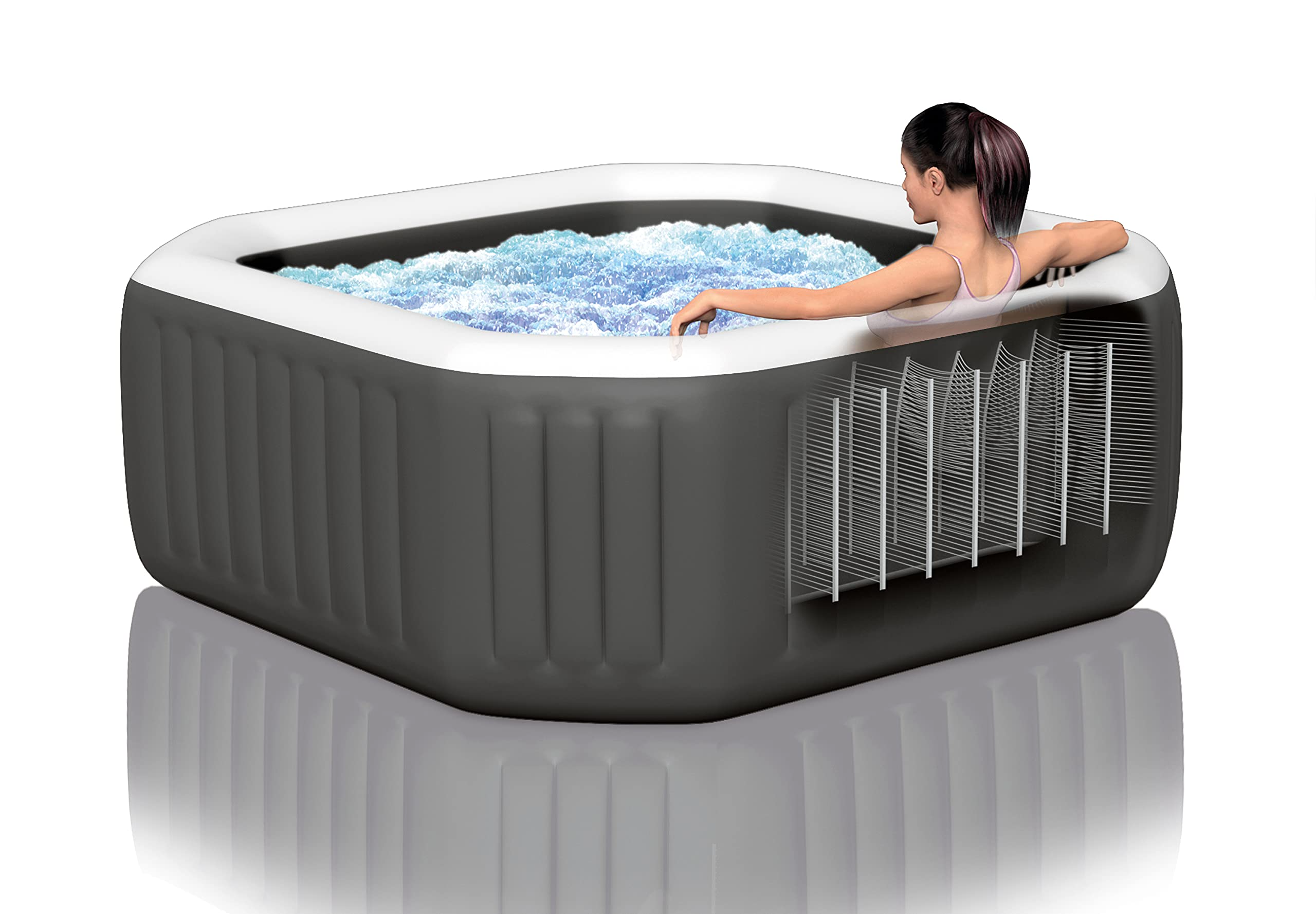 PureSpa Bubble Massage Deluxe, Grey