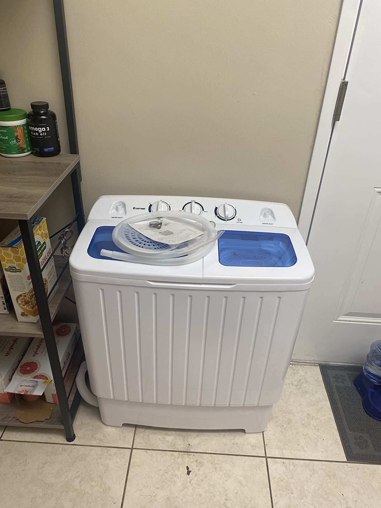 Giantex Mini Compact Twin Tub Washing Machine 17.6lbs Washer