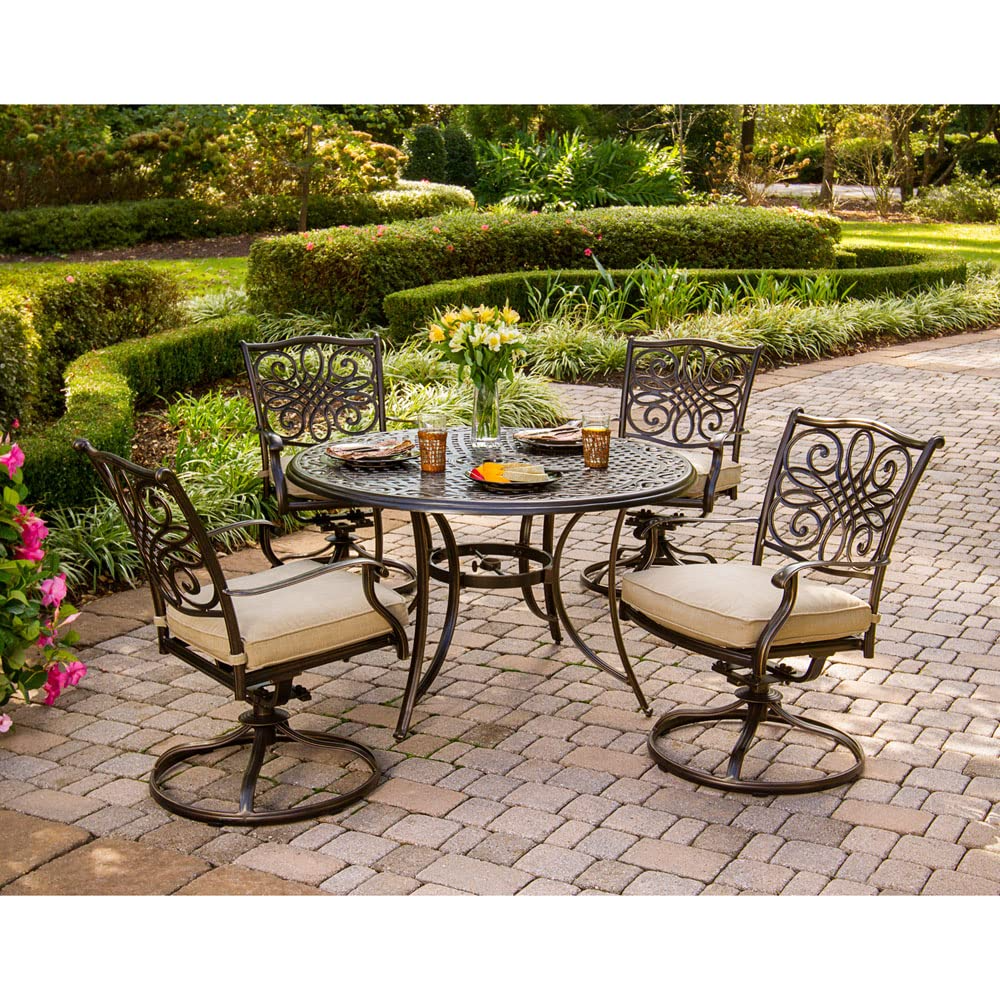 5-Piece Cast Aluminum Patio Dining Set