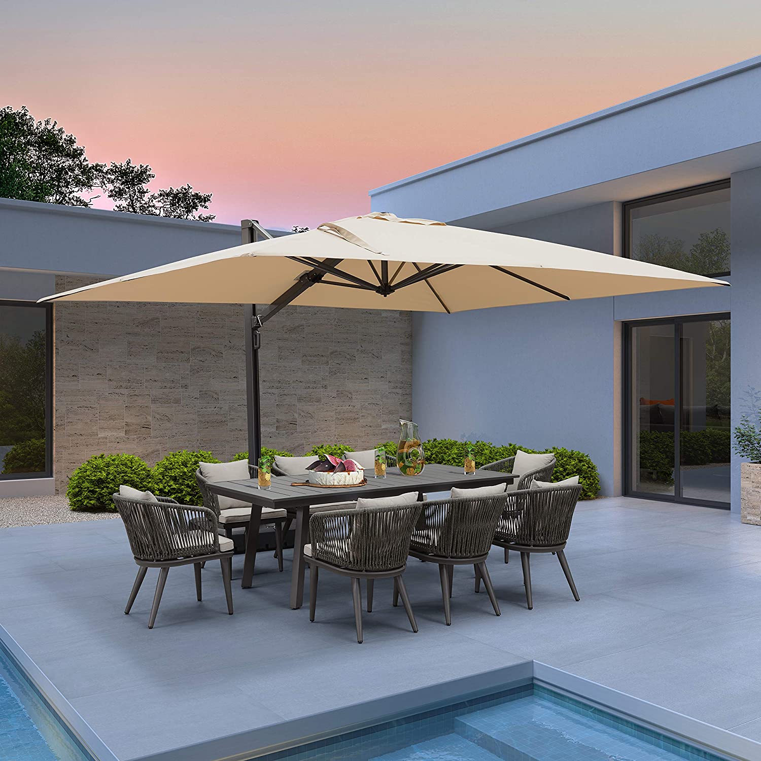 Patio Umbrella Large Aluminum Umbrella Offset Umbrella