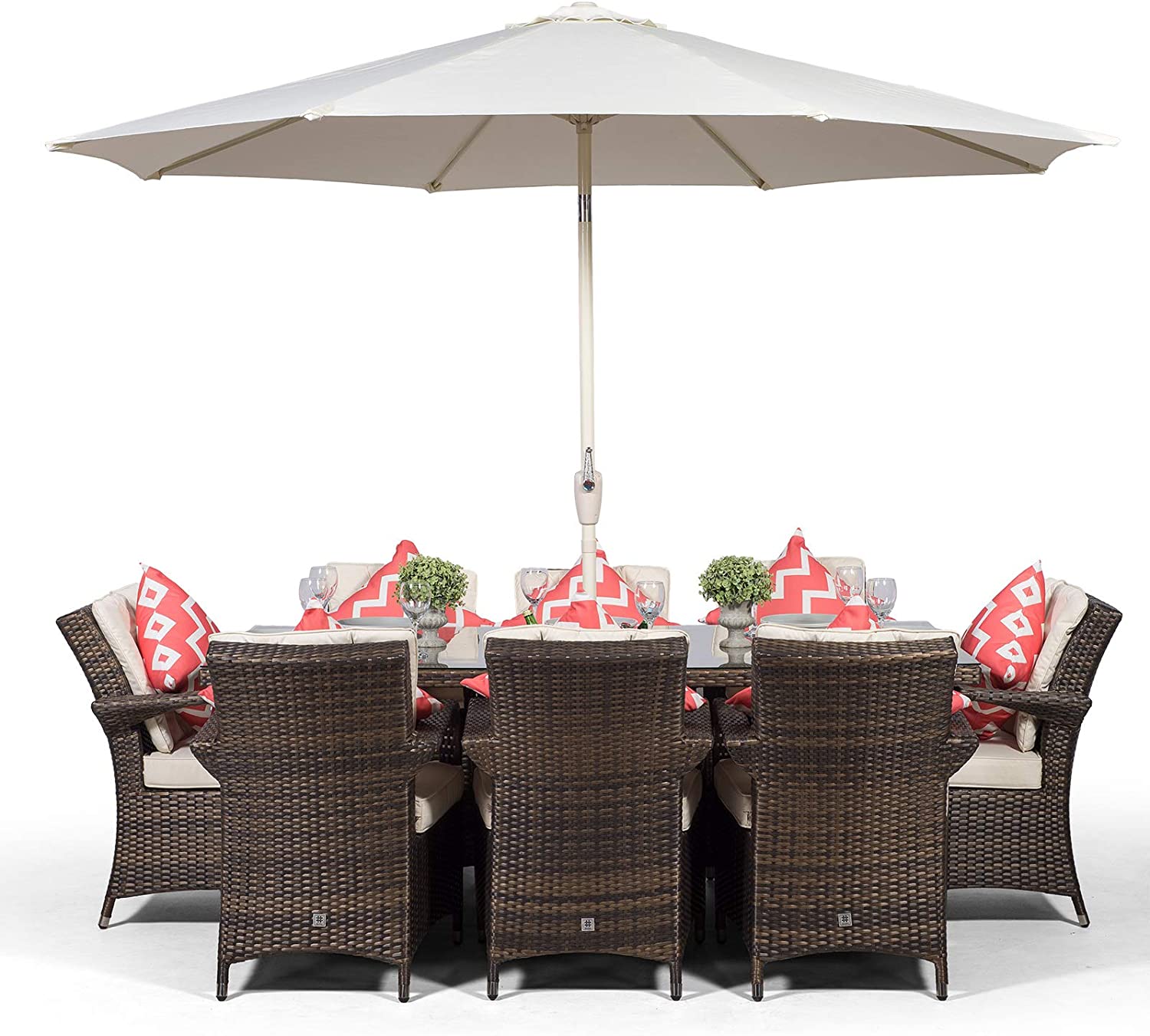 8 Seater Rattan Dining Set
