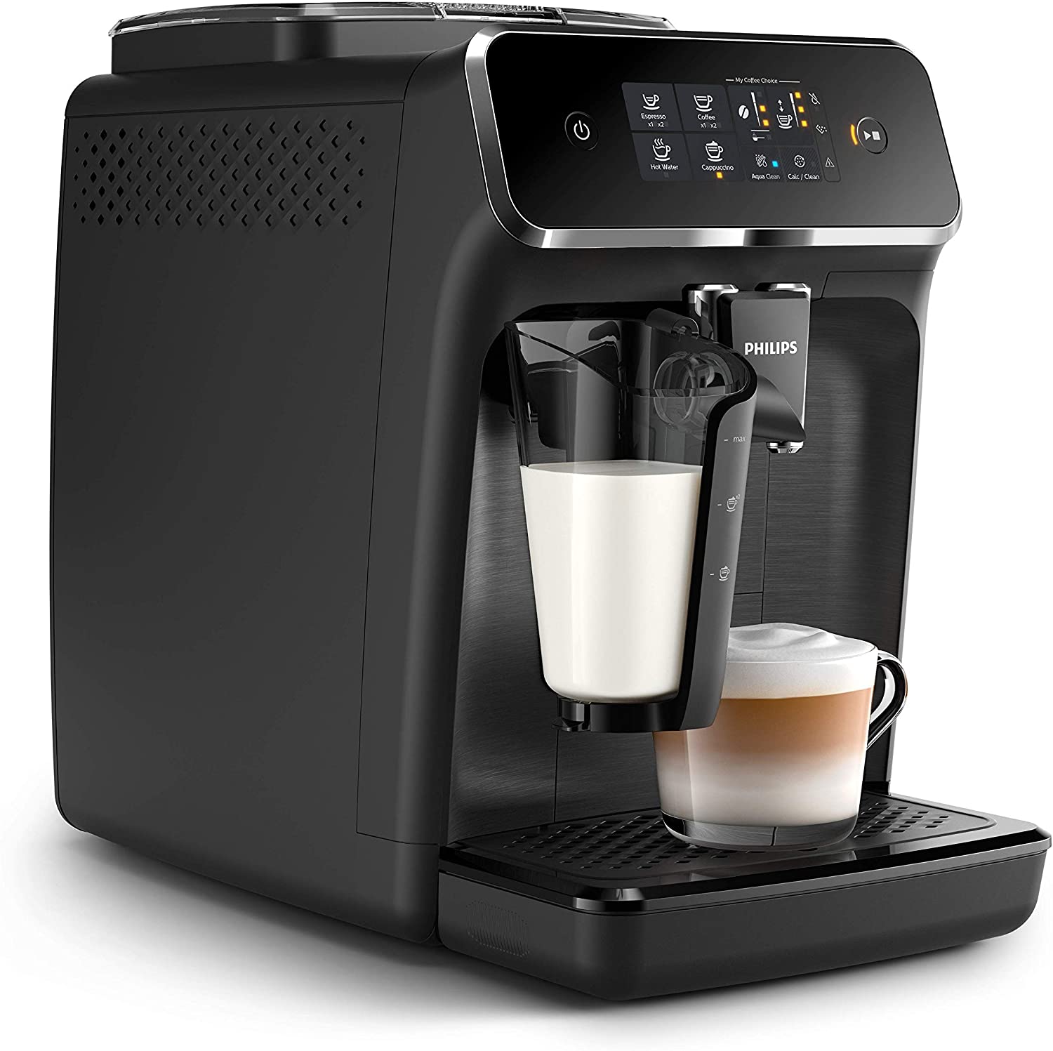 Fully automatic Espresso Machine with LatteGo, Black