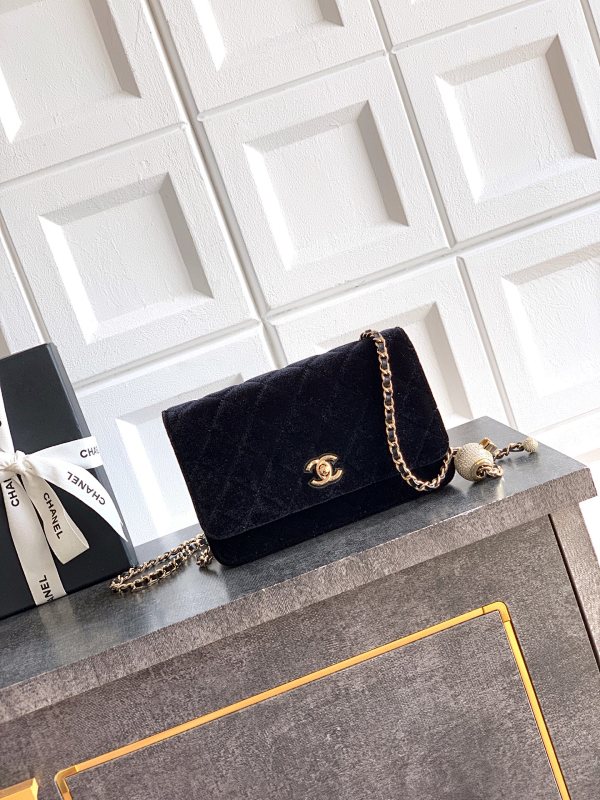 Chanel Velvet WOC Black Bag