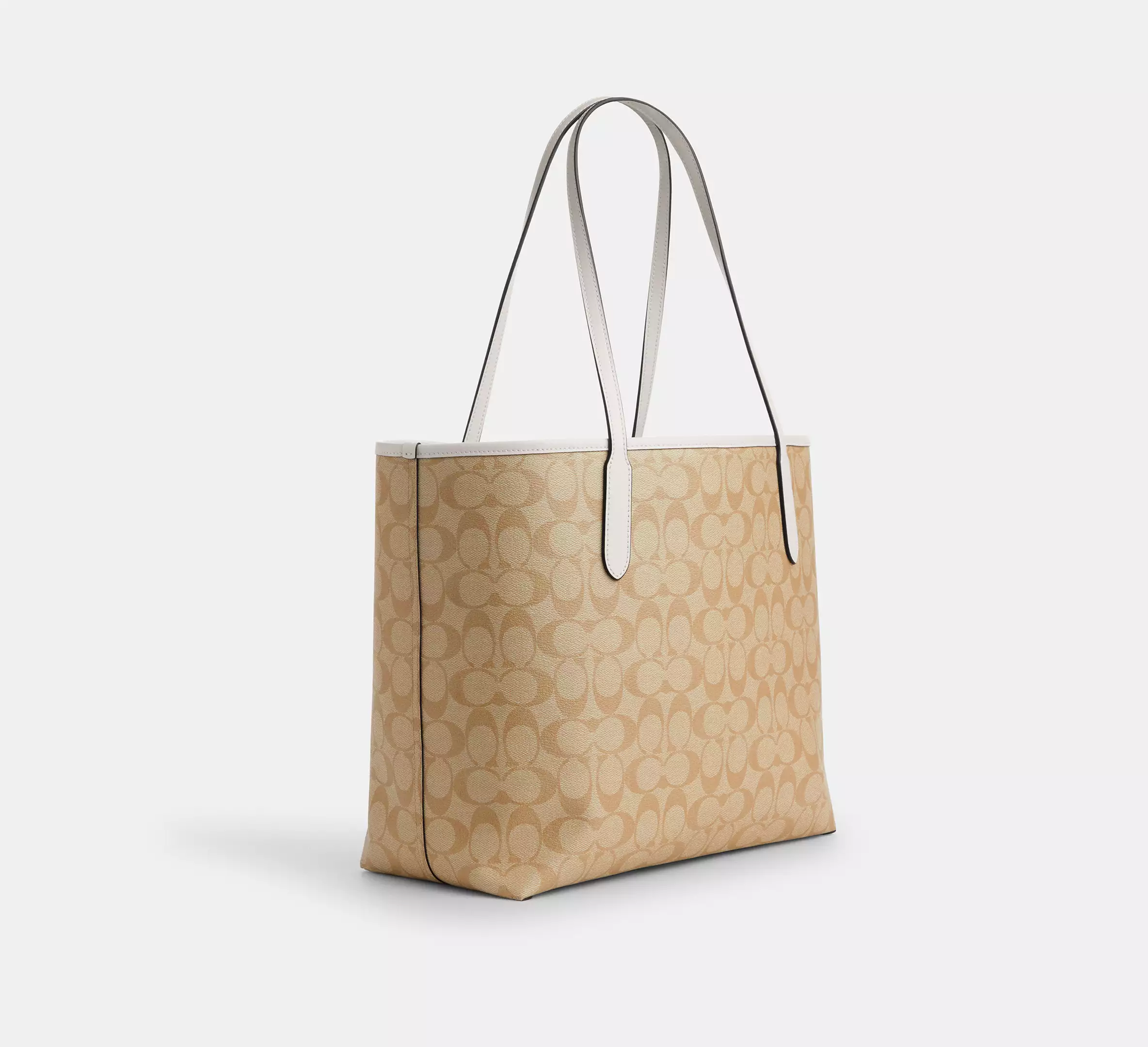 City Tote In Signature Canvas With Heart Print
