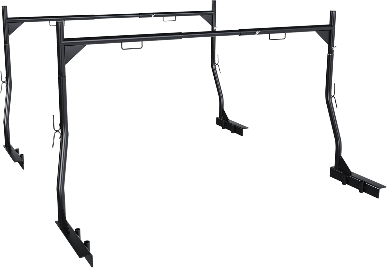 QIHAI Heavy-Duty Universal Truck Bed Ladder Rack,900LB Capacity, No-Drill Installation, Adjustable 46-71 inch Steel Cargo Rack for Kayaks, Lumber, Surfboards & Construction Materials
