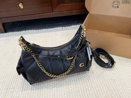 COACH Tabby Hobo Shoulder Bag In Quilted Denim Fabric