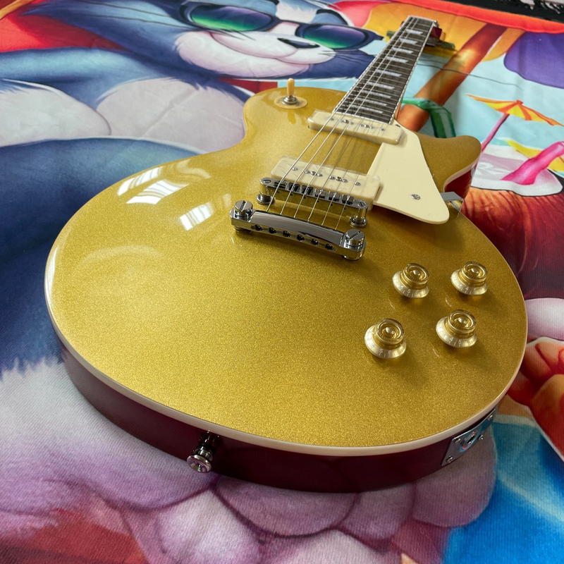 LP Electric Guitar Gold Top Solid Mahogany Body Rosewood Fingerboard