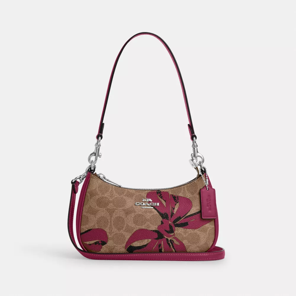 Teri Mini Crossbody Bag In Signature Canvas With Bow Print