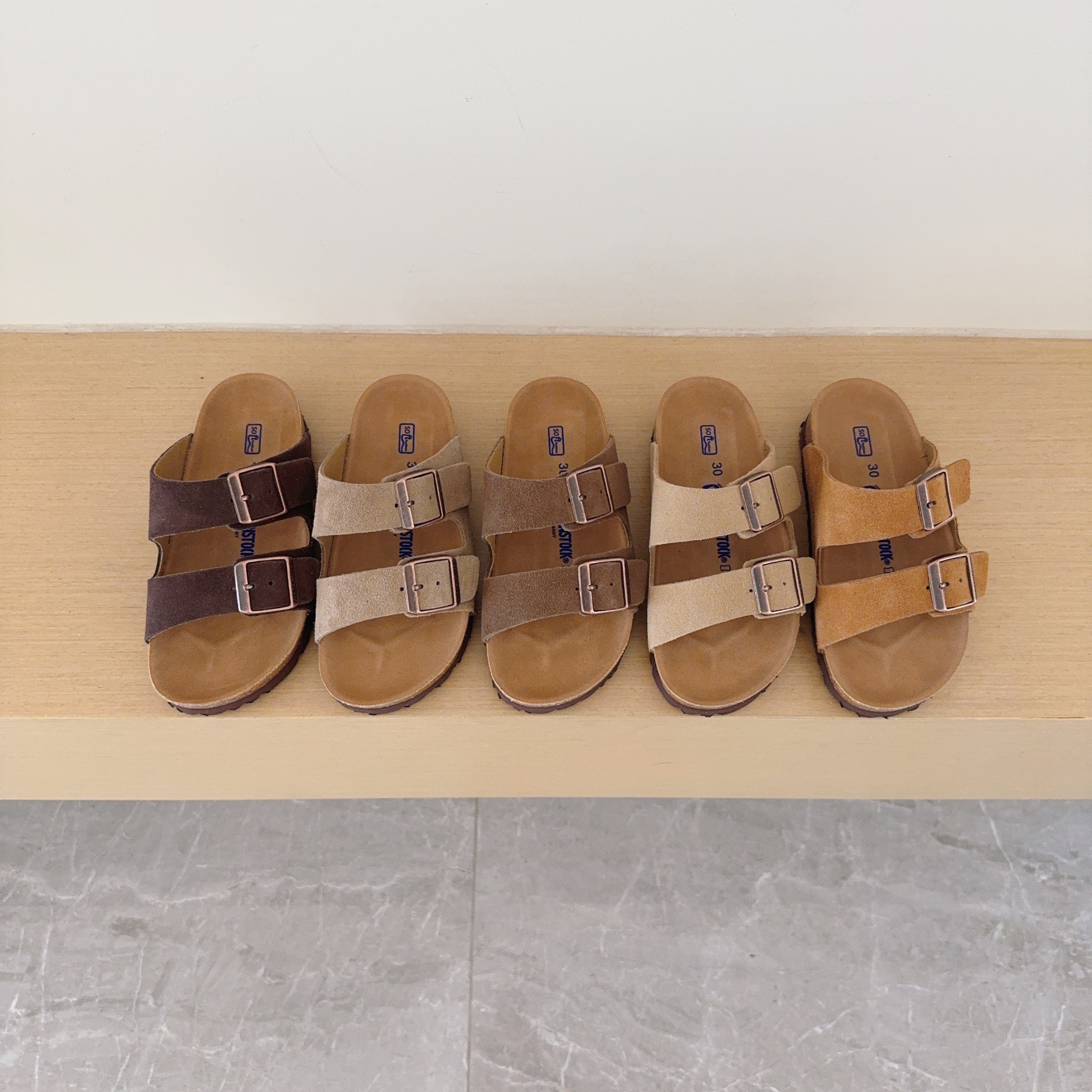 UGG Kids Birken-Style Two-Strap Sandals Suede Series