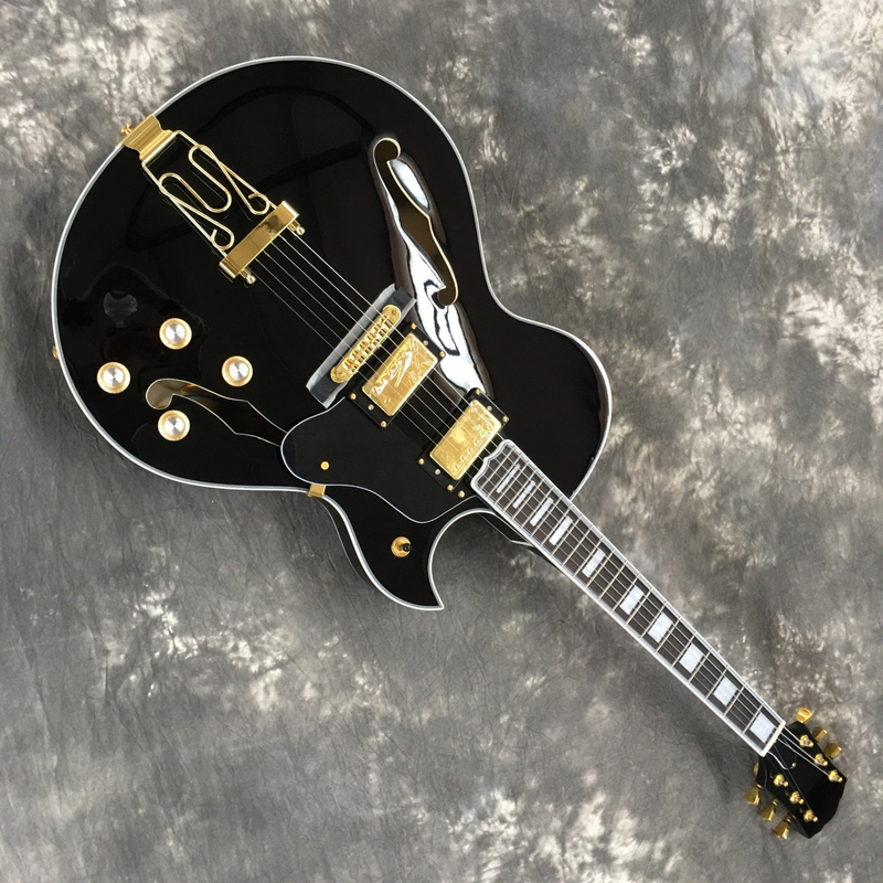 Hollow Body Byrdland Electric Guitar Gold Hardware Jazz Bridge Fast Ship