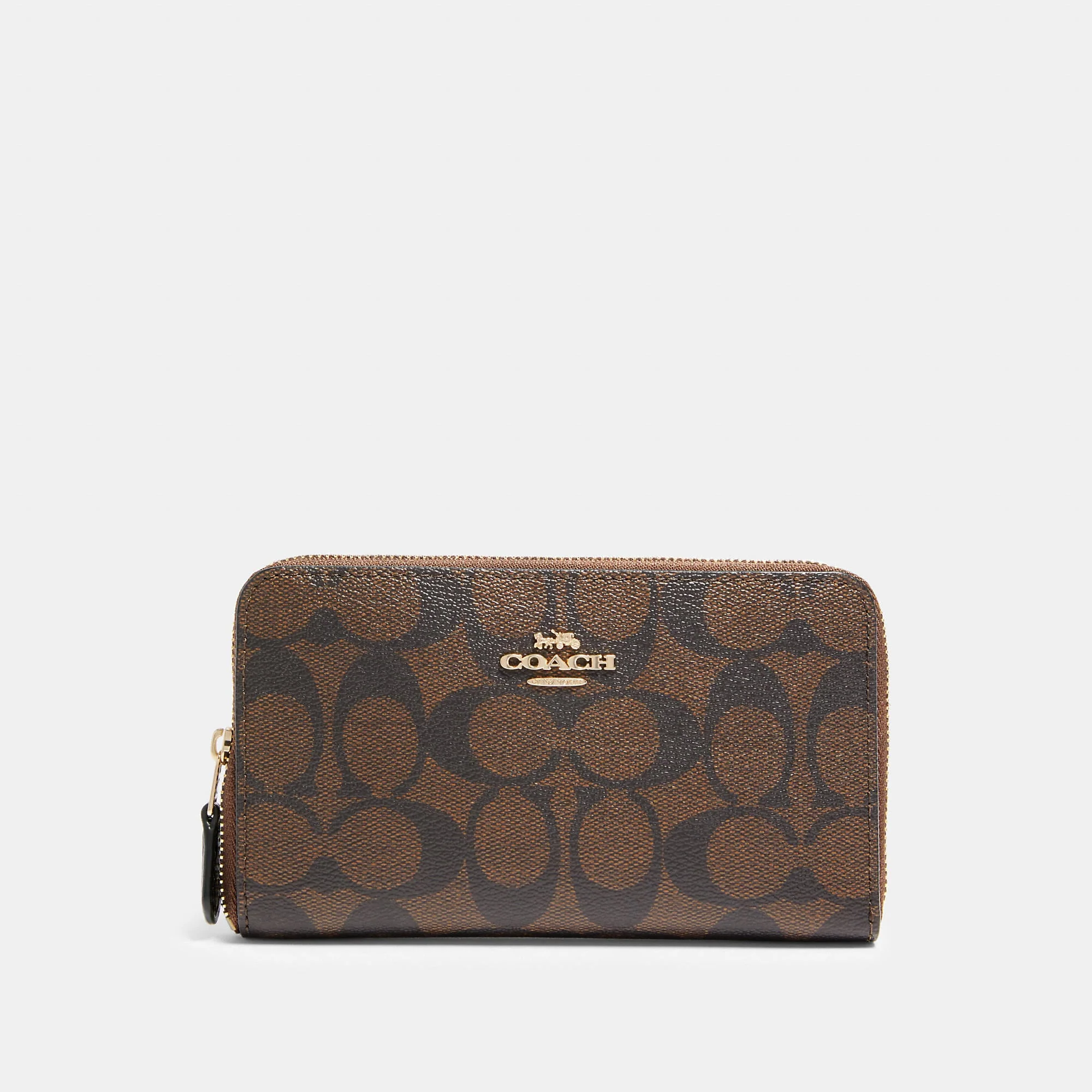 Outlet Medium Id Zip Wallet In Signature Canvas