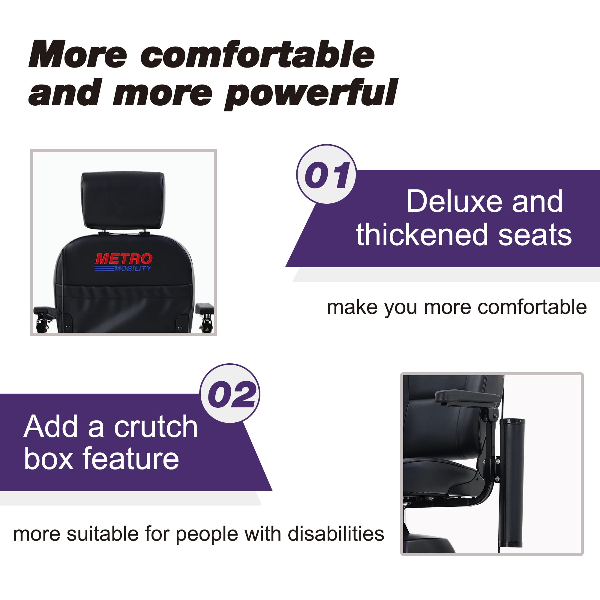 Electric Mobility Scooter for Adults Wheelchair Device for Travel